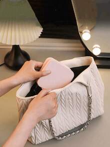 1pc Mini Jewellery Organizer, Portable Zipper Travel Jewellery Organizer Box, Ladies Gift Box, Multi-Functional Jewellery Display Rack, Suitable For Rings, Pendants, Earrings, Necklaces And So On. - Suitable Gift Box For Girls And Ladies, Halloween Gift Box, Christmas Gift Box. ,Jewellery Box,Pouch,Makeup Brush Holder,Brush Holder,Perfume Organiser,Pouch Bag,Gifts For Women,Christmas Gifts,Gift Ideas For Women - Multicolor - View 7