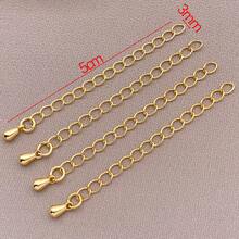 5/10/15 chiếc dây chuyền mở rộng để làm đồ trang sức Dây chuyền mở rộng mạ vàng 18K có mặt dây chuyền hình giọt nước 3D cho vòng tay, vòng cổ, phụ kiện thủ công DIY - Nhiều màu - Xem 10