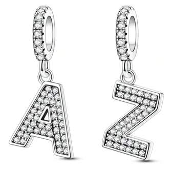 1 件银色字母吊坠 26 个字母字符字母吊坠适合手链项链 DIY 珠宝制作串珠精美女士珠宝适合女性女孩家人朋友礼物