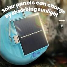 4pcs/2pcs/1pc Solar Powered LED Camping Lantern, Portable Hanging Light, 1200mAh High Capacity Lithium Ion Battery, Magnetic Base & Quick Hook, 3 Lighting Modes, 35㎡ Illumination Range, USB/Solar Dual Charging, Suitable For Camping, Fishing, Outdoor Activities, Extra-Long Runtime, Solar Lights Outdoor - Blue - View 9