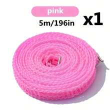 1 pièce de corde à linge portable, corde à linge épaissie et améliorée, sans perçage, disponible en plusieurs couleurs et tailles, corde à linge en plastique robuste, antidérapante et résistante au vent, corde à linge de camping, convenant pour une utilisation dans les salles de bain, les balcons, le camping extérieur, les voyages, les écoles, les dortoirs, etc., accessoires de buanderie de la maison, accessoires de camping extérieur, accessoires de salle de bain et de dortoir
