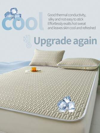 1 Piece Modern Geometric Quilted Cooler Mattress Set|Summer Cooler Mattress Camping Mattress|Instant Cooling In 3-5 Seconds|Full Non-Slip Bottom|Cool Silky Fabric|Non-Slip Elastic Edges|Double/Full/Queen Sizes|Travel And Home Essentials|Ideal For Hot Sleepers|Machine Washable|For Young And Old (Pillowcases Not Included)