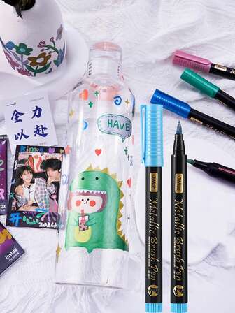 Soft Metal Marker, Color Marker, Waterproof And Non-Dyeing, Strong Coverage, Suitable For, Back To School, Painting, Diy Glass Bottles, Clothes, Shoes, Stones, Models, Toys, Etc