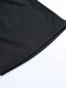 Pantaloni tricotați pentru bărbați, cu picior drept, culoare uni, pantaloni scurți ușori, casual, versatili, de vară