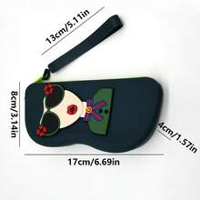 1pc Fashionable Portable Glasses Storage Bag, Hook Anti-Loss Glasses Case, Lightweight Practical Daily Commute Travel Glasses Storage Bag, Universal Glasses Accessory - Queen  Case - View 7
