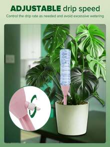 12pcs Auto Watering Device With Adjustable Slow-Release Control Valve Switch, Adjustable Plant Watering Devices, Automatic Plant Waterer, Garden Water-Dropper, Automatic Water-Dropper Watering For Vacations, Suitable For Home & Boat Gardening, Plant Sprayer, Gardening Supplies - Multicolor - View 8
