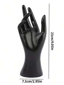 1件套珠宝展示架，珠宝收纳，戒指展示，装饰手模型。珠宝收纳。女士收纳整理器，旅行必备礼物，返校季必备 - 黑色 - 查看 8