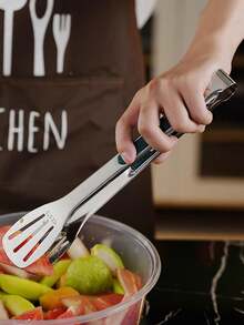 Non-Slip Stainless Steel Food Tongs Meat Salad Bread Serving Clip Barbecue Grill Buffet Clamp Cooking Tools Kitchen Accessories - Multicolor - View 3