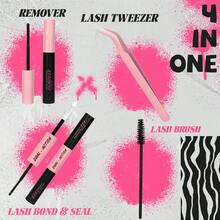 Lash Glue Bond And Seal Long Lasting Strong Hold Waterproof 2 In 1 Cluster Eyelash Glue For DIY Lash Extensions - 黑色 - 查看 2