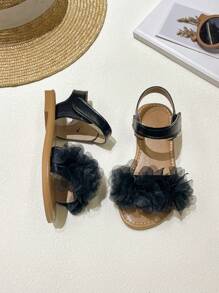Sandali estivi per ragazze, nuovi sandali alla moda coreana da principessa per uso esterno, dolci e refrigeranti, design minimalista in pizzo soffice, per ragazze
