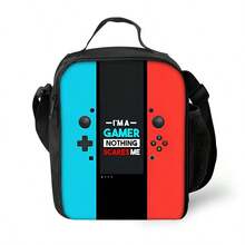 Game Console Single-Sided Print Shoulder Strap Lunch Bag For Back To School School Stuff Bag For School Work Lunch Bag For Women Cooler Bag Picnic Accessories School Accessories - Black - View 15