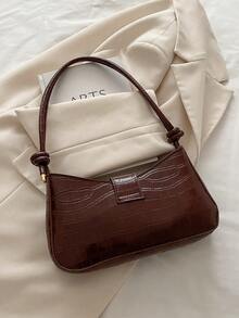 กระเป๋าสะพาย รูปพระจันทร์แบบตกแต่งล็อคอุปกรณ์เฉิดฉาย เรียบง่าย เหมาะสำหรับการช้อปปิ้ง กระเป๋าสตางค์ ผู้หญิงวัยรุ่น นักศึกษา ผู้เพิ่งเริ่มทำงาน ข้าราชการ เหมาะสำหรับใช้ในออฟฟิศ มหาวิทยาลัย การทำงาน ธุรกิจ การเดินทางและกิจกรรมกลางแจ้ง - สีน้ำตาลกาแฟ - ดู 5