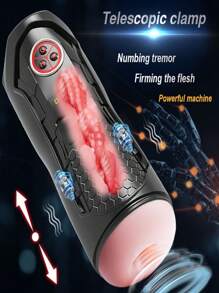 Automatic Male Masturbator, Sex Toys For Men, Adult Toys Penis Pump With 10 Thrusting & 10 Vibration & 15 Thrusting Speeds, Blowjob Toy With Magnetic 3D Sleeves & LCD Display, Pocket Pussy Stroker