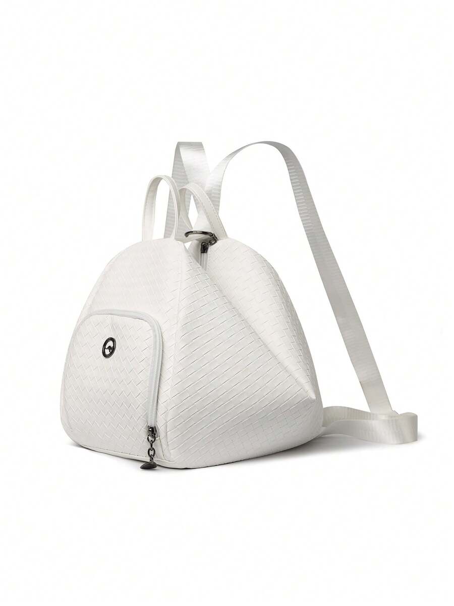 Fashion Women's Bag 2025 Spring/Summer New Style Leisure Spring Personalized Fresh And Simple Large Capacity Handheld Backpack - White - View 1