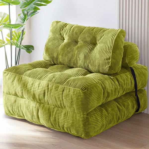 MAXYOYO Folding Sofa Bed, Convertible Sleeper Chair With Pillow Foldable Mattress With Back Support, Portable Fold Out Chair Bed Comfy Floor Sofa Lounge For Living Room Bedroom