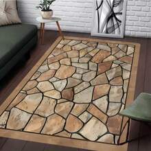 1pc Pattern Design Rug, Modern Art Design Floor Mat, Polyester, Non-Slip Backing, Machine Washable, Versatile Indoor/Outdoor Use, Home Decor Rug Living Room, Bedroom, Dining Room, Camping;