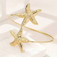 1 Peça Bracelete Aberto com Estrela do Mar 3D Fashion, Adequado para Uso Diário, Praia, Férias e Várias Ocasiões