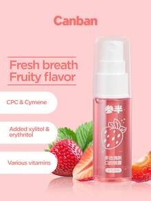 Canban 1 件清新口腔卫生喷雾，多功能清新口气，便携 - 紅色 - 查看 1