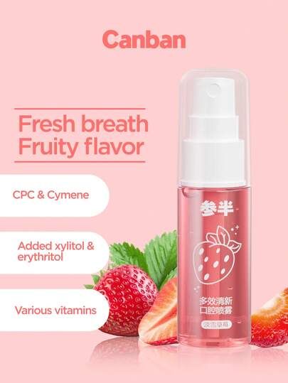 Canban 1 件清新口腔卫生喷雾，多功能清新口气，便携