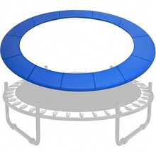 1pc Durable Blue PVC Trampoline Spring Cover, Fit For 8ft, 10ft, 12ft, 14ft Trampoline Pads Replacement, Waterproof & Tear-Resistant For Indoor & Outdoor Use, Perfect Accessory, Suitable As Holiday, New Year, Christmas Gift - Blue - View 3
