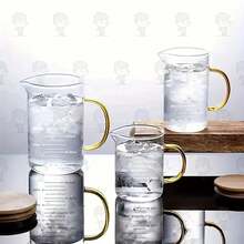 High Quality Heat-Resistant Graduated Glass Measuring Cup With Lid, Milliliter Capacity, Suitable For Heating Milk And Baking, Borosilicate Transparent - Transparent - View 8