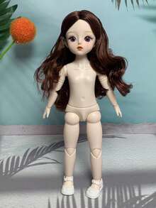 11.81 英寸可爱卡通动画脸毛绒娃娃 - 可拆卸关节、DIY 化妆、逼真的 3D 眼睛、可爱的 BJD 娃娃，适合生日、圣诞节、万圣节、新年礼物