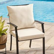 20" X 20" Premium Beige Outdoor Dining Chair Cushion