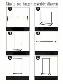 1pc Double Pole Rolling Clothes Drying Rack, Multi-Layer Storage Coat Hanger Stand, Lightweight Luxury Garment Rack With Wheels For Bedroom, Indoor Home & Commercial Use