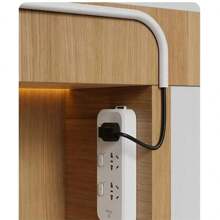1 pezzo Copertura adesiva per cavi da 4m/6m/8m - Copricavo flessibile per una facile gestione, in plastica durevole, bianco, design flessibile per la gestione dei cavi
