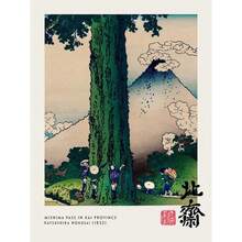 1 件 3 件壁挂艺术海报（可选框架）复古巨浪葛饰北斋海报瀑布帆布画印刷日本展览墙艺术画家居装饰 - 彩色 - 查看 38