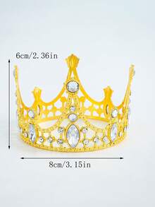 1 件金属迷你皇冠发饰，派对用品花束装饰，适合情人节、妇女节、母亲节、感恩节、圣诞节、婚礼派对花卉装饰、装饰品