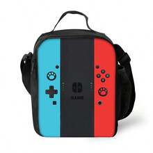 Game Console Single-Sided Print Shoulder Strap Lunch Bag For Back To School School Stuff Bag For School Work Lunch Bag For Women Cooler Bag Picnic Accessories School Accessories - Black - View 17