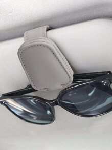 1 pieza Clip universal para gafas de sol de visera de coche, material de PVC, soporte para anteojos de auto, accesorios interiores para vehículo, soporte de almacenamiento de gafas de sol de viaje fresco