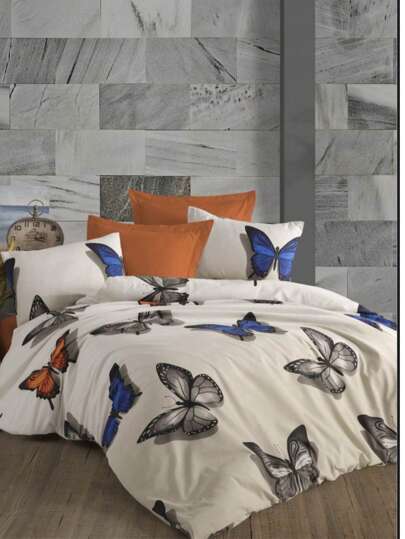 NOVARIA HOME - 2/3 Stücke Bettbezug-Set - 135*200 1 Kissenbezug 50*70 - 200*200 2 Kissenbezüge - 220x240 2 Kissenbezüge - Hergestellt in der Türkei