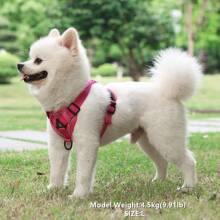 No Pull Dog Harness And Leash Set Adjustable Pet Harness Vest For Small Dogs Cats Reflective Mesh Dog Chest Strap French Small Bulldog Rose Red