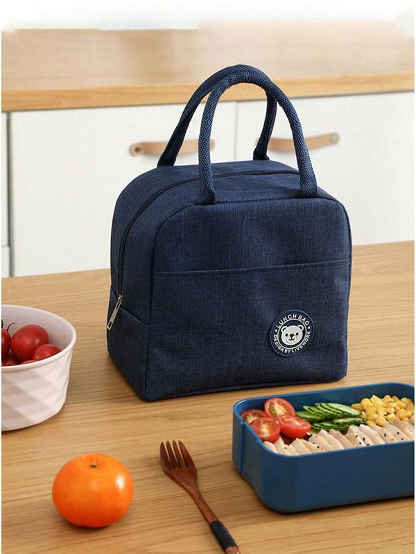 1 pezzo Borsa termica per il pranzo con motivo orso carino - contenitore termico per alimenti, borsa a tracolla impermeabile e portatile per scuola, ufficio, conservazione di cosmetici, gite al mare, forniture scolastiche, viaggi, scatola per il pranzo delle donne, picnic, campeggio, borsa frigo