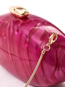 1 pieza Bolso de embrague minimalista de mármol rojo para mujer elegante, bolso de noche de acrílico perfecto para fiesta, baile de graduación, concierto, boda, cita o regalo para ella