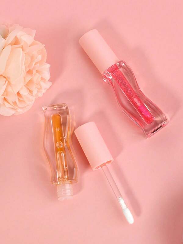 1 Stück Rosa 2,5ML Lipgloss Tube, Make-up Lipgloss leere Flasche, Lippenbalsam Tube (zum Nachfüllen, ohne Lipgloss), geeignet für Reisen, Reisezubehör, Reiseaccessoires