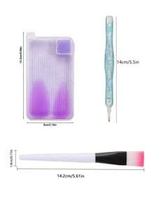 Diamond Painting Tray Art Kit, Gradient Color Tray Combination, Including Brush, Glue Clay And Glitter Resin Dot Diamond Pen