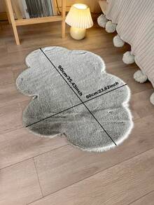 1 件人造毛皮不对称云形灰色柔软蓬松易清洁舒适可爱室内装饰地毯，适用于卧室、客厅、沙发、咖啡桌、更衣室、茶室和其他区域、秋季装饰、秋季装饰、房间装饰