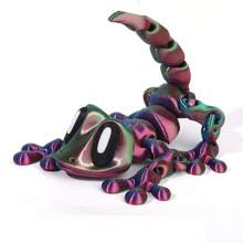 Adorno de Gecko impreso en 3D con articulaciones flexibles, apropiado para amantes y coleccionistas de geckos, ideal para decoración del hogar y oficina, perfecto como regalo de Halloween, Navidad y Acción de Gracias