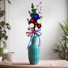4th Of July Picks Colorful Red White Blue Artificial Flower Stems Patriotic Centerpieces For Tables - Multicolor - View 3