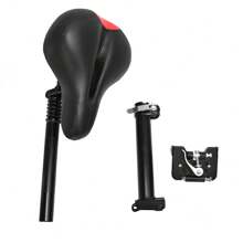 Asiento plegable con amortiguación ajustable para patinete eléctrico de 10 pulgadas, cojín suave apto para KUGOO M4/M4 Pro sin necesidad de taladrar