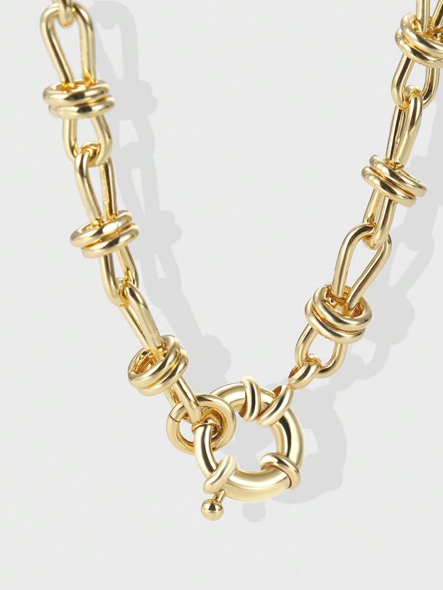 1pc Fashionable Knotted Necklace, Hip-Hop Rattan Pendant, Suitable Gift For Family, Friends - Knotted Chain - View 1
