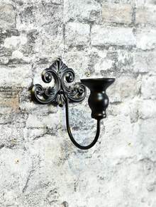 1pc Wall Hanging Candlestick Wall Lamp Scented Candle Decoration Gold Black Candle Holder Home Bar Outdoor Candle Lantern - 1pc - View 10