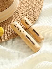 1pc Customized Bamboo Perfume Spray Bottle, Personalized Perfume Atomizer, Reusable Mini Portable Perfume Mist Sprayer, Ideal Bridesmaid Gift, Personalized Perfume Spray Bottle, Customized High-End Perfume Atomizer