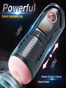 Automatic Male Masturbator, Sex Toys For Men, Adult Toys Penis Pump With 10 Thrusting & 10 Vibration & 15 Thrusting Speeds, Blowjob Toy With Magnetic 3D Sleeves & LCD Display, Pocket Pussy Stroker