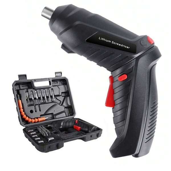 2 piezas/14 piezas/26 piezas/47 piezas Destornillador eléctrico plegable recargable por USB, taladro inalámbrico destornillador para proyectos de bricolaje en el hogar