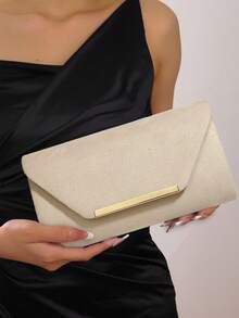 Large Capacity Women Suede Clutch Purse Evening Bag Prom Handbag With Detachable Chain For Wedding ,Velvet Handbag For Party - Multicolor - View 14