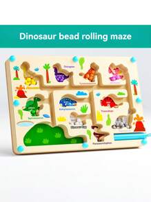 1PC Wooden Maze Puzzle Toy – Fun Color Sorting & Counting Educational Game For Kids Ages 3+, Ideal For Christmas, Birthday & Holiday Party Gifts
